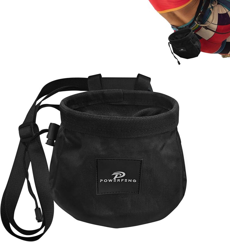 powerfeng Chalk Bag for Rock Climbing & Bouldering: Outdoor Indoor Chalk Bag for Men & Women Climbing Equipment & Accessories - Image 1